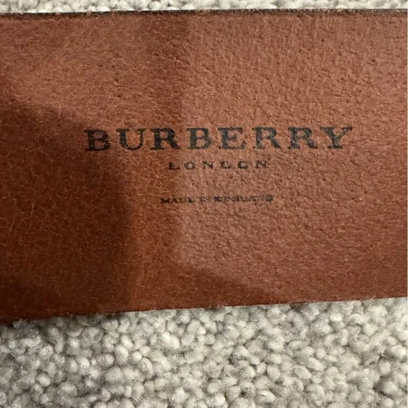 Vintage BURBERRY Brown Adjustable Womens Leather Belt Equestrian Wide - Picture 3 of 10